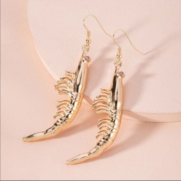 Anthropologie Jewelry - Gold Shrimp Earrings